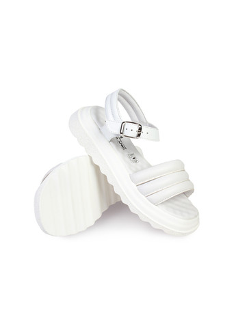 Белые босоножки женские бренда 8301637_(1) ModaMilano без застежки