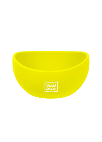 Силіконова миска тарілка посуд із стійким дном для тварин котів собак 250 мл 125 мм (474726-Prob) Жовта Unbranded (259518332)