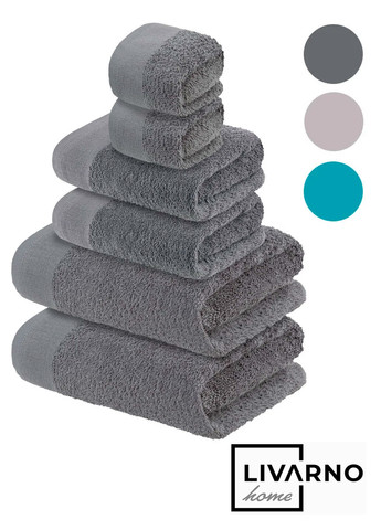 Livarno home набор полотенец (3 набора по 6 шт) комбинированный производство - Германия