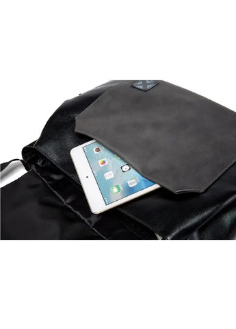 Мужская стильная компактная городская повседневная сумка через плечо из экокожи 35х10х27 см (475525-Prob) Черная с серым Unbranded (268463138)