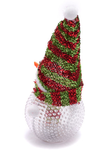 Фигурка Светящийся Снеговик Светильник ночник снеговичок новогодний рождественский декор украшение зелено-красный Led (257108456)