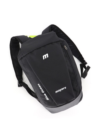 Однотонний універсальний дитячий рюкзак Mayers чорного кольору невеликий для спорту школи прогулянок унісекс No Brand (258591284)