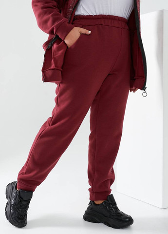 Женский теплый спортивный костюм цвет бордо р.52/54 443426 New Trend (266783996)