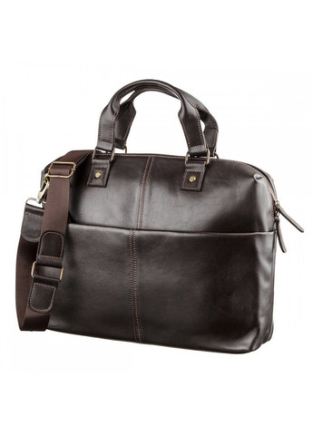 Чоловіча темно-коричнева шкіряна сумка для ноутбука 11247 Shvigel (263360769)