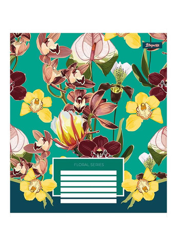 Зошит в лінію Floral series, 18 сторінок колір різнокольоровий ЦБ-00222608 1 Вересня (260072134)