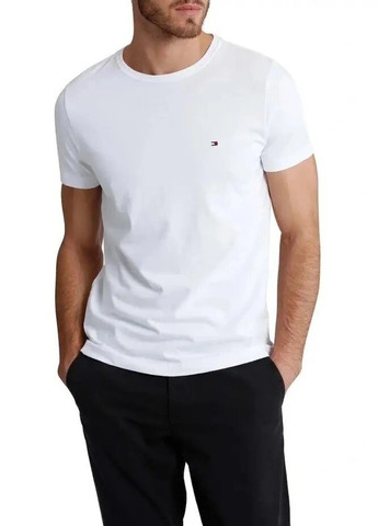 Белая футболка мужская с коротким рукавом Tommy Hilfiger