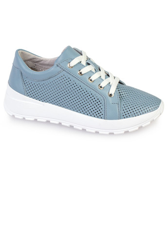 Голубые демисезонные кроссовки женские бренда 8301506_(2) ModaMilano
