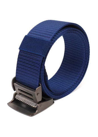 Надежный мужской ремень с металлической пряжкой из текстиля 20596 Синий Vintage (260359837)
