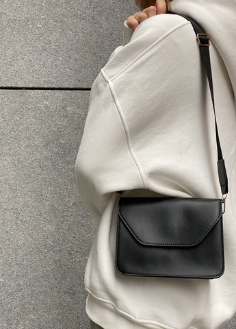 Женская сумка 00104 кросс-боди на широком ремешке черная No Brand (272784531)