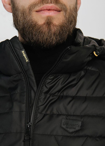 Чорна демісезонна демісезонна куртка чоловіча великого розміру SK