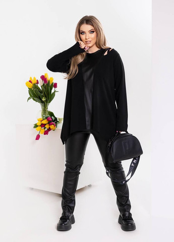 Женский костюм лосины и кофта черного цвета р.48/50 358507 New Trend (257627674)