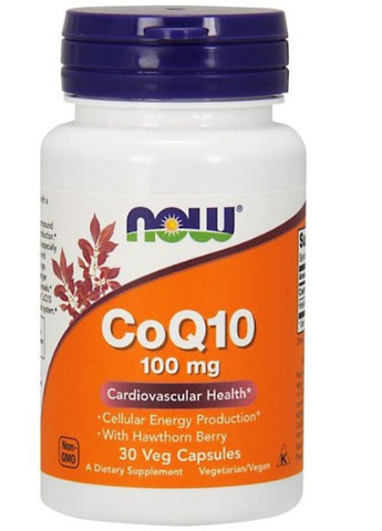 CoQ10 100 mg with Hawthorn Berry 30 Veg Caps Now Foods (256723978)