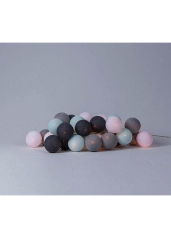 Тайская гирлянда на 10 шариков от батареек CBL Aqua Grey, 1.5м Cotton Ball Lights (269266728)