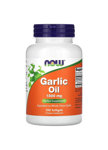 Олія Часнику, Garlic Oil 1500 мг Now Foods (269712663)