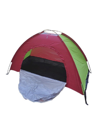Палатка тент 2х местная с москитной сеткой для отдыха на природе пикнике рыбалке в походе (474560-Prob) Красная с салатовым Unbranded (258883908)