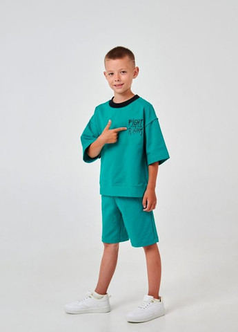 Зеленый комплект (футболка+шорты) зеленый Smil