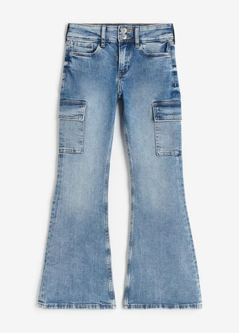 Голубые демисезонные штаны джинсы для девочки 9057 158 см голубой 68233 H&M