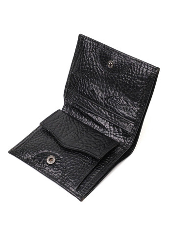 Компактний гаманець із зручним функціоналом із натуральної шкіри 22069 Чорний Tony Bellucci (262158054)