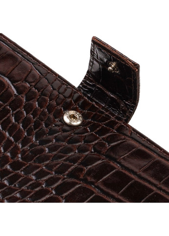 Стильний гаманець для чоловіків з натуральної шкіри з тисненням під крокодила 21915 Коричневий Canpellini (259873939)