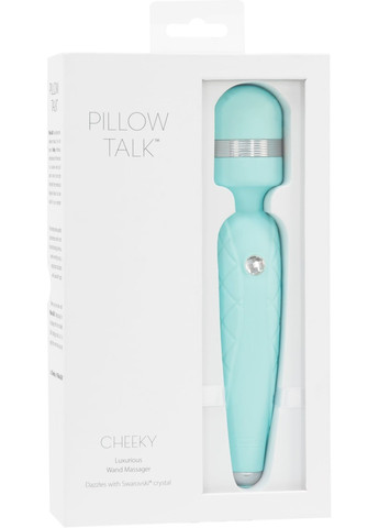 Розкішний вібромасажер - Cheeky Teal з кристалом Swarovsky, плавне підвищення потужності Pillow Talk (276389621)