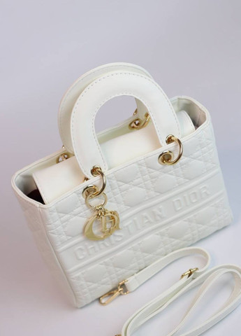 Класична сумочка з лого CHRISTIAN DIOR lady white Vakko (260715752)