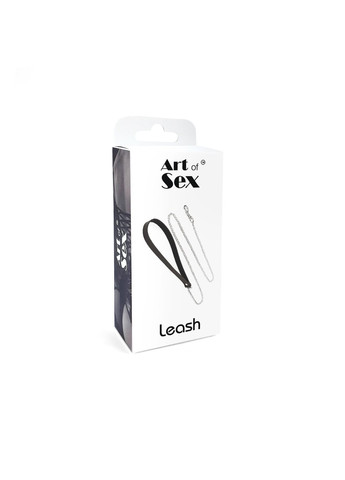 Поводок на цепочке из натуральной кожи - Leash, цвет Черный Art of Sex (258614604)