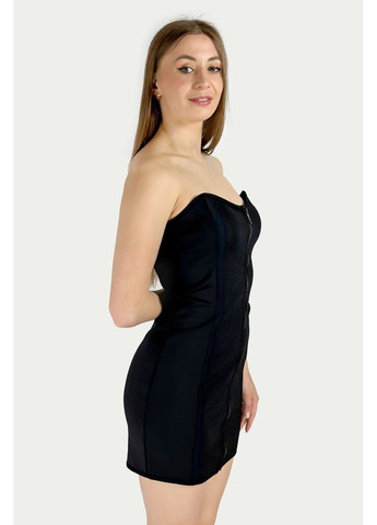 Чорна коктейльна сукня 5618/076/800 бандо Zara однотонна
