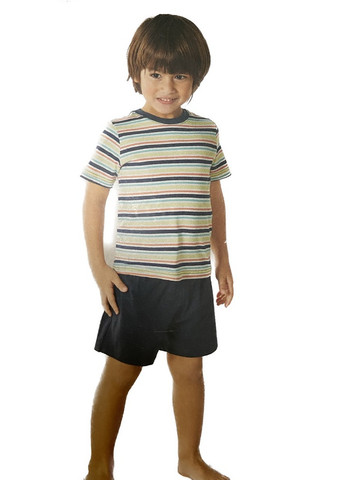 Комбинированная всесезон пижама на мальчика футболка + шорты Lupilu