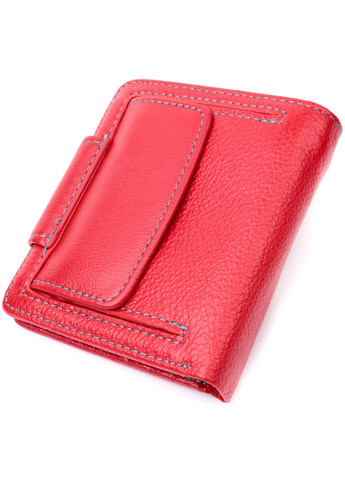 Кожаный яркий кошелек с монетницей для женщин 19453 Красный st leather (277980582)
