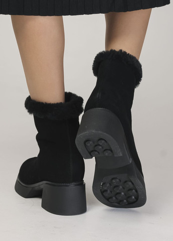 Зимние ботинки зимние черные замшевые Berkonty из натуральной замши