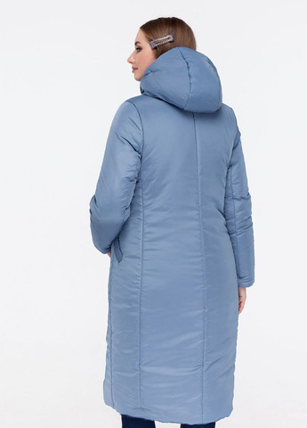 Синяя стильная зимняя двусторонняя куртка для беременных Юла мама
