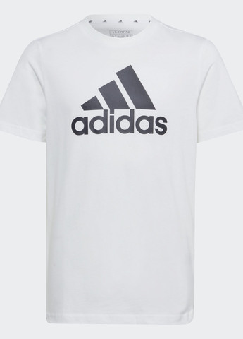 Біла демісезонна футболка essentials big logo cotton adidas