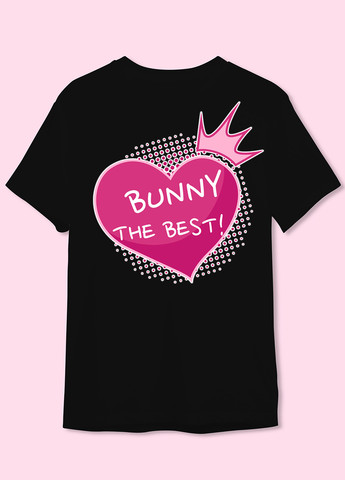 Черная футболка черная «bunny the best» Lady Bunny