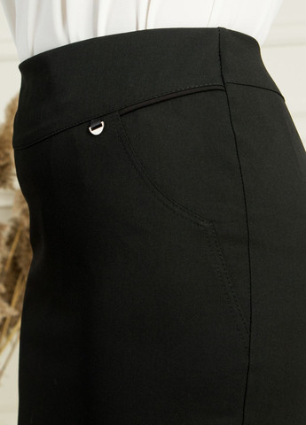 Черная офисная однотонная юбка No Brand карандаш