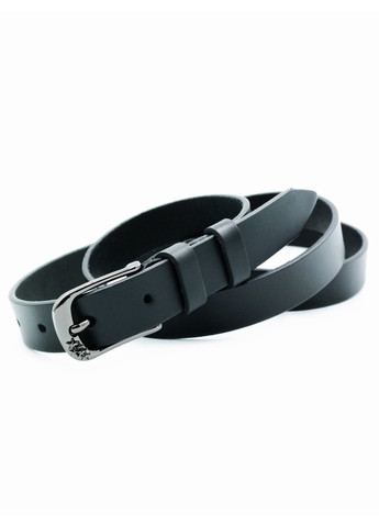 Женский кожаный ремень 2,3х105-125 см Черный ua-23cmk-004 Weatro (267406583)