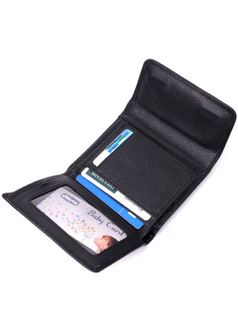 Симпатичний жіночий гаманець із монетницею з натуральної шкіри 19481 Чорний st leather (277980416)