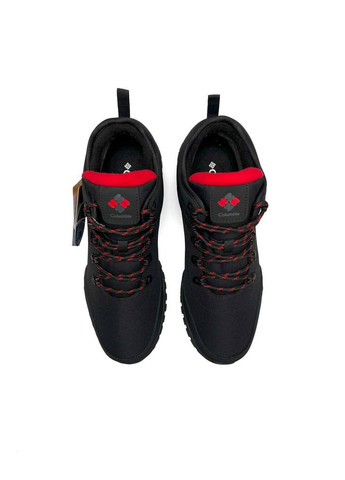Чорні Осінні кросівки чоловічі, вьетнам Columbia Firebanks Mid Trinsulate Black Red