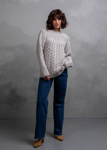 Серый свитер женский джемпер Viviami