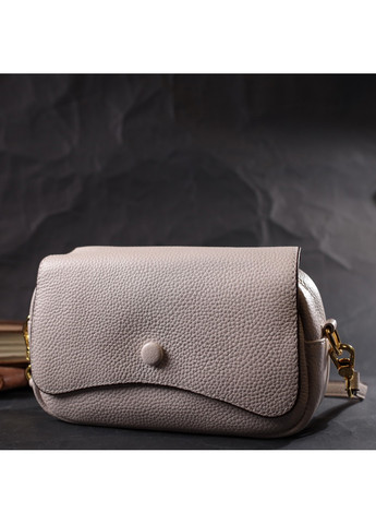 Красива сумка жіноча з клапаном з натуральної шкіри 22431 Біла Vintage (276457495)