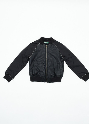 Черная куртка эко кожа,черный,benetton United Colors of Benetton