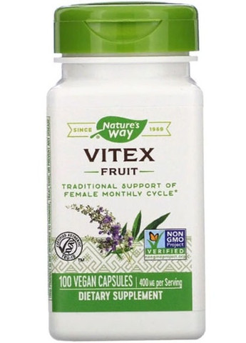 Vitex Fruit 400 mg 100 Veg Caps NWY-11750 Nature's Way (258498946)