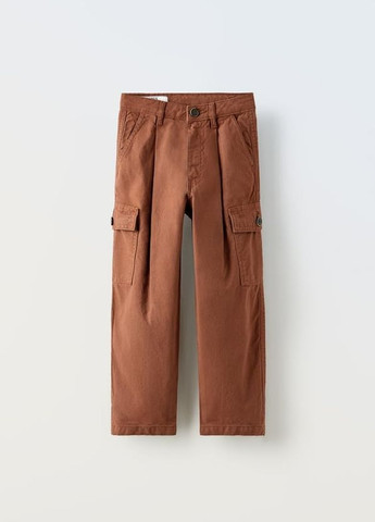 Оранжевые повседневный демисезонные брюки карго Zara