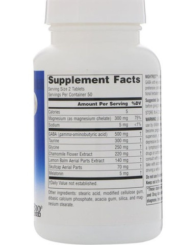 NightRest, Melatonin 100 Tabs Source Naturals (258499218)