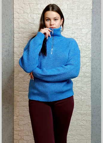 Голубой зимний свитер Bisou