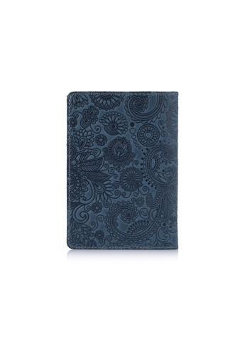 Кожаная обложка на паспорт HiArt PC-01 Mehendi Art синяя Синий Hi Art (268371735)