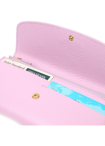 Стильний жіночий гаманець з монетницею на блискавці з натуральної шкіри 21964 Ліловий Tony Bellucci (262158799)