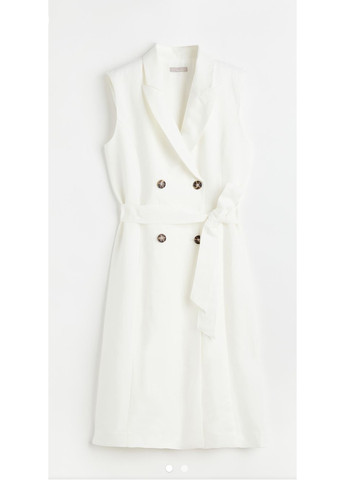 Білий ділова жіноча сукня піджак без рукавів (55675) 34 біла H&M