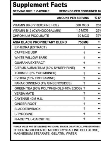 Asia Black 100 Caps Cloma Pharma (256723679)