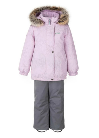Рожевий зимній зимовий комплект (куртка + напівкомбінезон) для дівчинки 9214 110 см рожевий 69325 Lenne