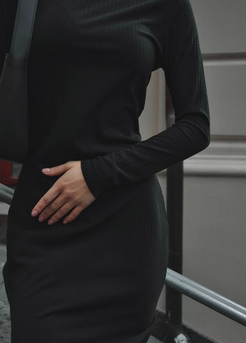 Чорна жіноча сукня трикотаж No Brand